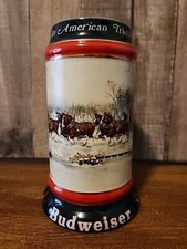 Budweiser Stein Beer Mug An American Tradition Clydesdale Anheuser Busch 1990