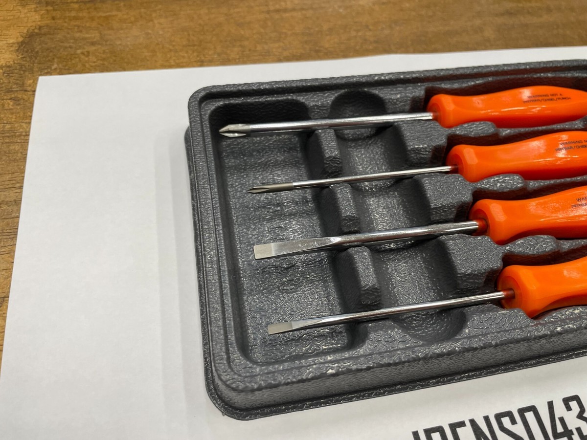 Snap-on Tools NEW ORANGE 4pc Mini Hard Grip Combination