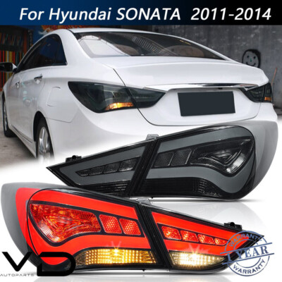 VLAND Smoked TailLight For Hyundai Sonata 6th Gen Sedan 2011-2014 LED Rear Lamps