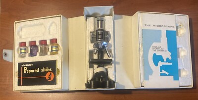 Vintage C.O.C Mikroskop mit Zubehör Set für Teil oder Reparatur (fehlende Teile)