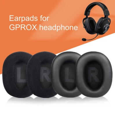 Foam EarPads Headband Cushion for Logitech G Pro X Headphones Leather Velvet