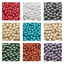 Rutkovsky 111-19001 Round Druck Pressed Glass Beads in 10mm Size