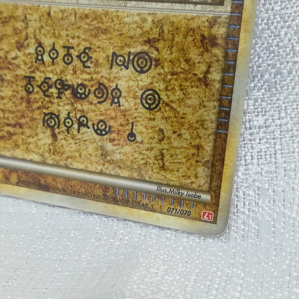 Pokemon card Alph Lithograph 071/070 L1 1st Unown Japanese Pokemon card Alph Lithograph 071/070 L1 1st Unown Japanese