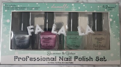 PROFESSIONAL NAIL POLISH SET SHIMMER AND GLITTER FA LA LA