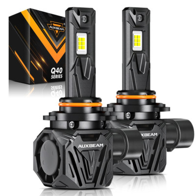 AUXBEAM 9005 HB3 LED Headlight Super Bright Bulbs Kit White High/Low Beam CANBUS