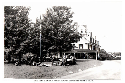 RPPC Guests Picnic at The Inn Geneva Point Camp, Winnipesaukee, NH 1956 Postcard