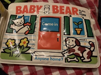 Vintage 1983 Johnson & Johnson Baby Bär spielt Zuhause weiches Vinyl Kunststoff Badebuch