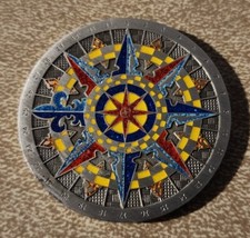 Compass Rose 2007 Silver Geocoin Trackable  Activated Free Shipping