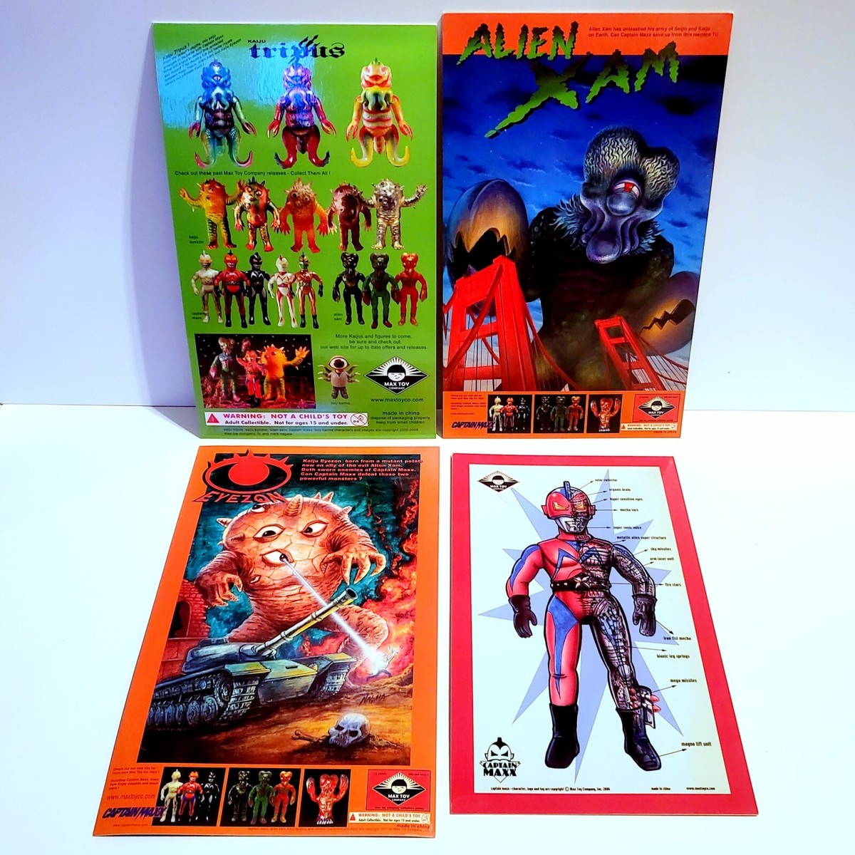 MAX TOY CO CAPTAIN MAXX KAIJU EYEZON TRIPUS ALIEN XAM PROMO