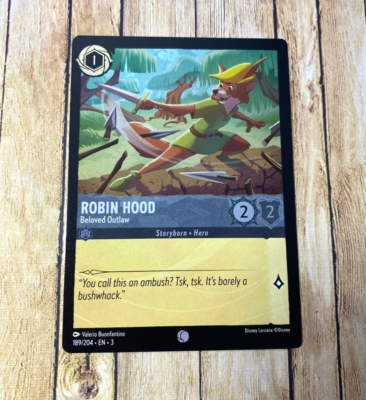 Robin Hood Cold Foil & Regular Set 189/204 Disney Lorcana Into the