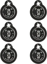 Panther Vision Button LAMP Adhesive LEDs Light Package - 6 Pack, Black 
