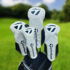 Golf club head cover, No. 1 wooden cover, black and white 135UT-