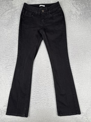 Riders By Lee Bootcut Jeans Womens 6M Black Dark Wash Mid Rise Stretch 28x33