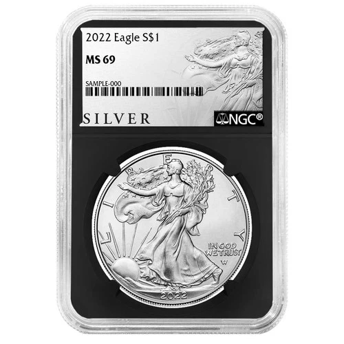 2022 $1 American Silver Eagle NGC MS69 ALS Label Retro Core
