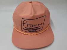 Vintage Atomi Corp Gas Compressors Farmington New Mexico Rope Snapback Hat Cap