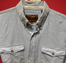 Walls Authentic Ranch Wear Medium Mens Shirt Button Up Blue Long Sleeve