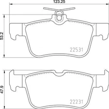 For Brembo P 24 175 brake pad set, disc brake P 24 175 brake pads set rear, fi