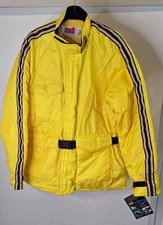 Vtg TOUR MASTER Men's Size XL Yellow Riding Apparel Motorcycle Jacket