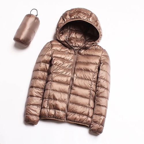 Women’s Puffer Coat Winter Hooded Glossy Waterproof Warm Jacket S-3XL - Bild 10 von 10