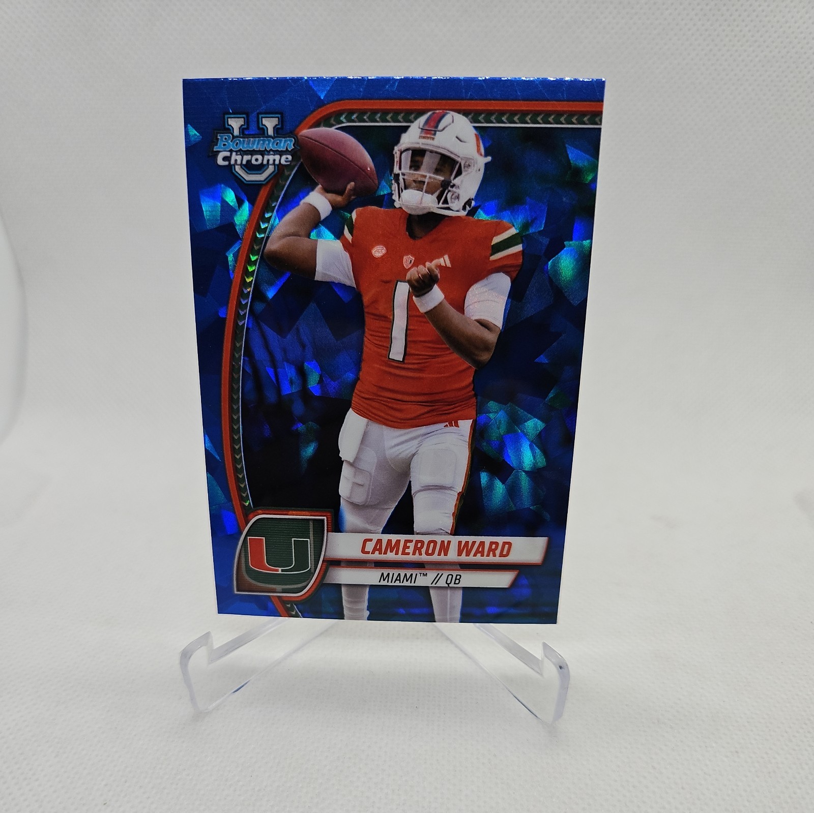 Cameron Cam Ward Sapphire 2024 Bowman Chrome U University Blue Ice - #38