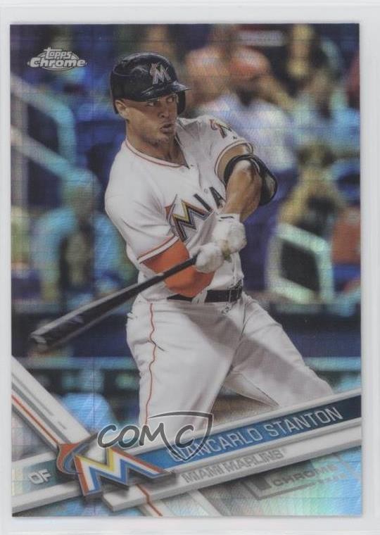 2017 Topps Chrome Prism Refractor Giancarlo Stanton #155 0v09