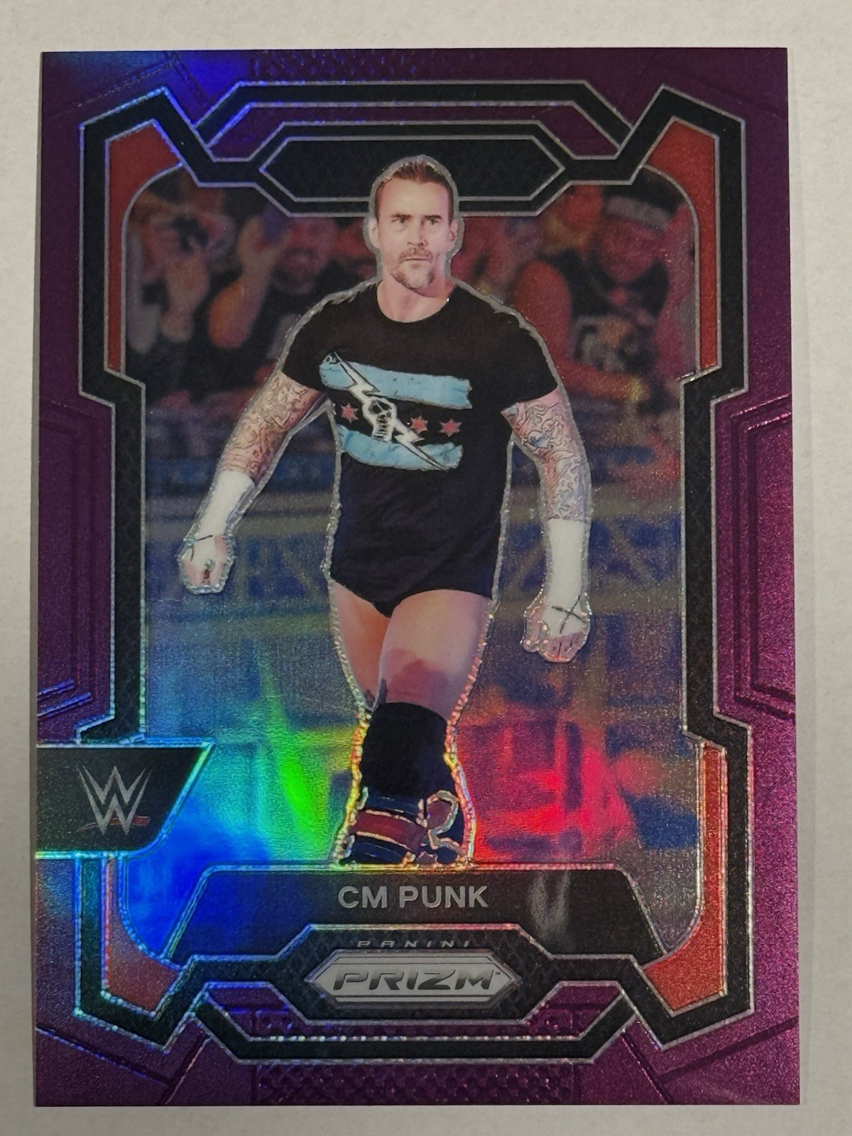 2024 Panini Prizm WWE - #122 CM Punk Purple Prizms 004/149 Universal Champion