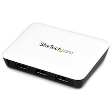 Image of StarTech USB 3.0 to Gigabit Ethernet NIC Network Adapter with 3 Port Hub - White