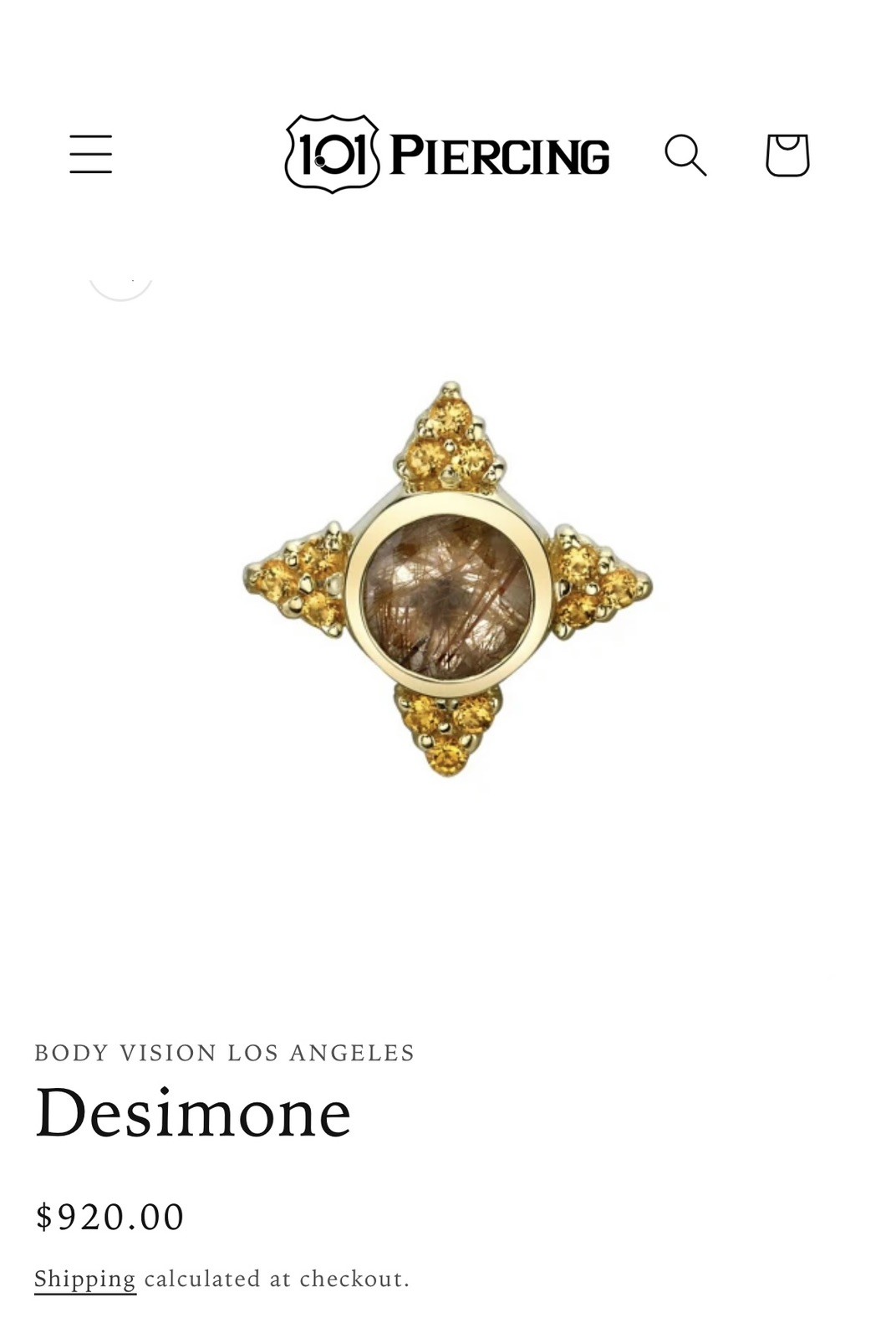 BVLA Desimone Threaded End Solid 14k Rose Gold Ge… - image 7