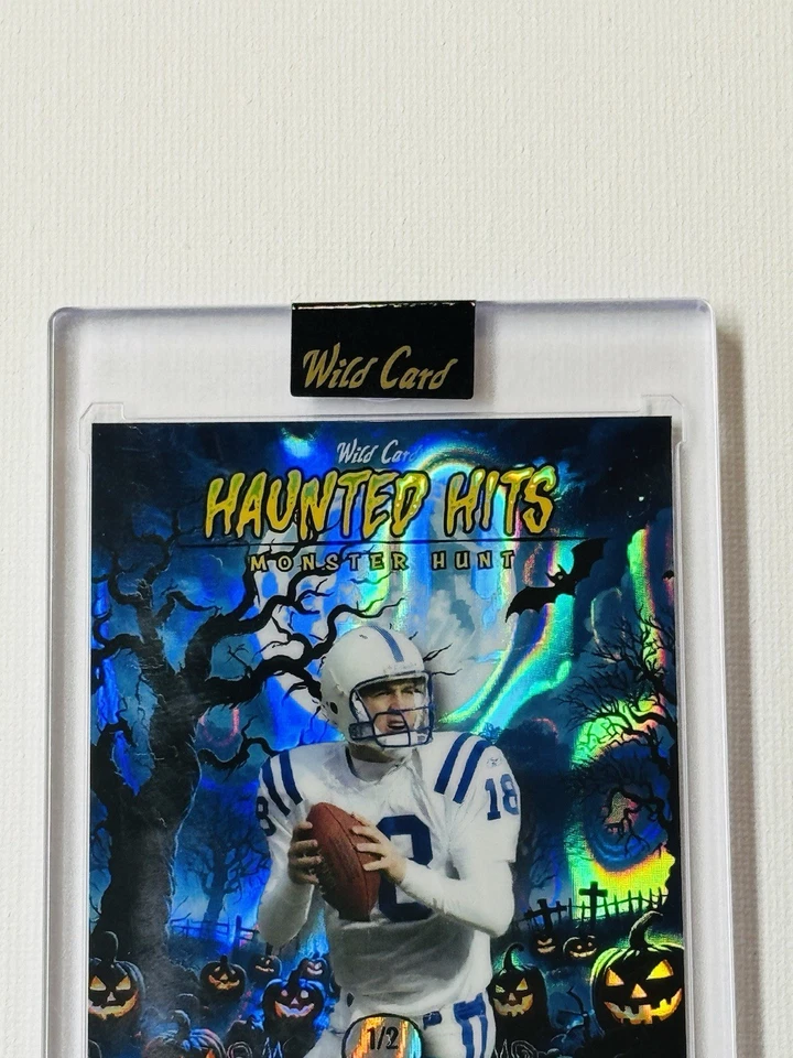 Peyton Manning /2 2025 Wild Card Haunted Hits 蓝色南瓜布贴 #HHP-PM — 第 4/4 张图片