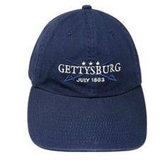 Perrin Gettysburg July 1863 Blue White Baseball Cap Slideback OS Hat Embroidered