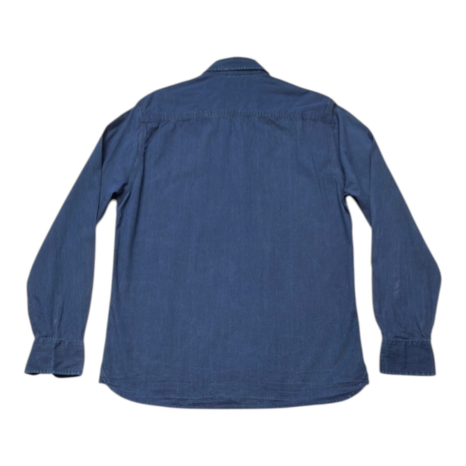 Easy Shirt Men's UK Size L Blue Denim Pocket 100% Cotton Long Sleeve Wing Collar image 5