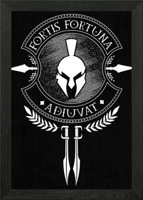 fortis fortuna adiuvat gerahmtes Wandbild Poster Leinwanddruck Bild