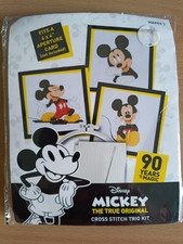 Mickey The True Original Cross Stitch Trio Card Making Kit 4 x 4" (no card incl)