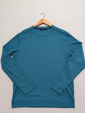 Rohan Gridlock Crew Mens XL Jumper Mid Layer Aquamarine Walking Hiking Outdoor