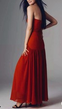 Hutch Strapless Drop-Waist Maxi Dress uk14 BNWT Anthropologie