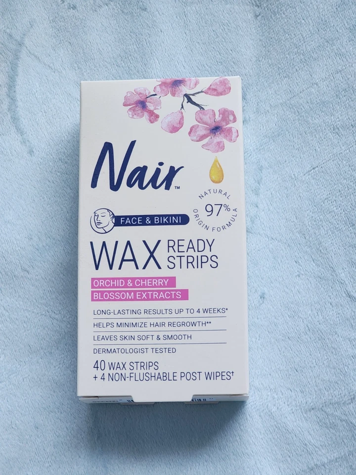 10x Tiras listas para cera Nair - Rostro y bikini - 40 ct | Kit de depilación | Nuevo Foto 2 de 4