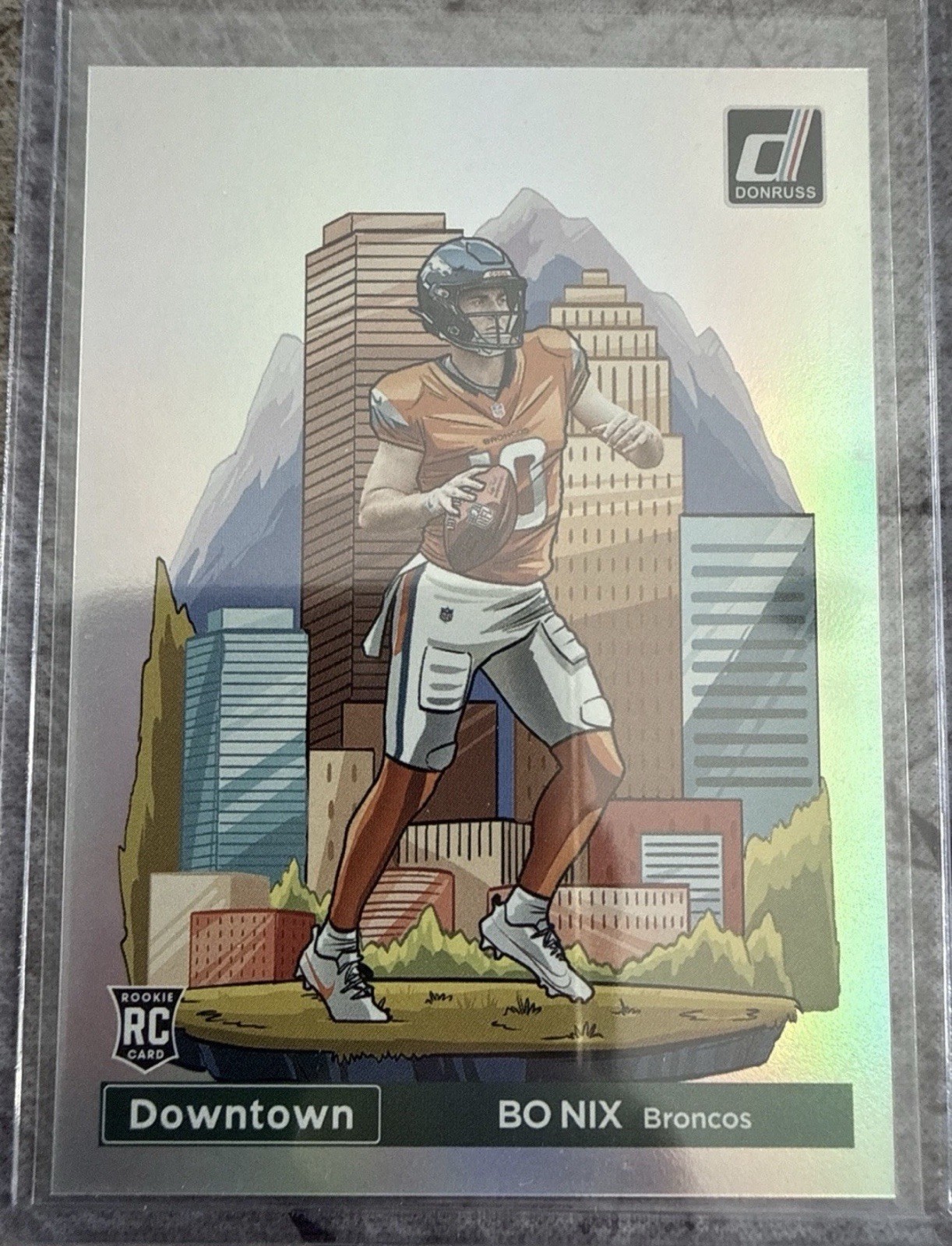2024 Panini Donruss Bo Nix Downtown #19 Broncos RC