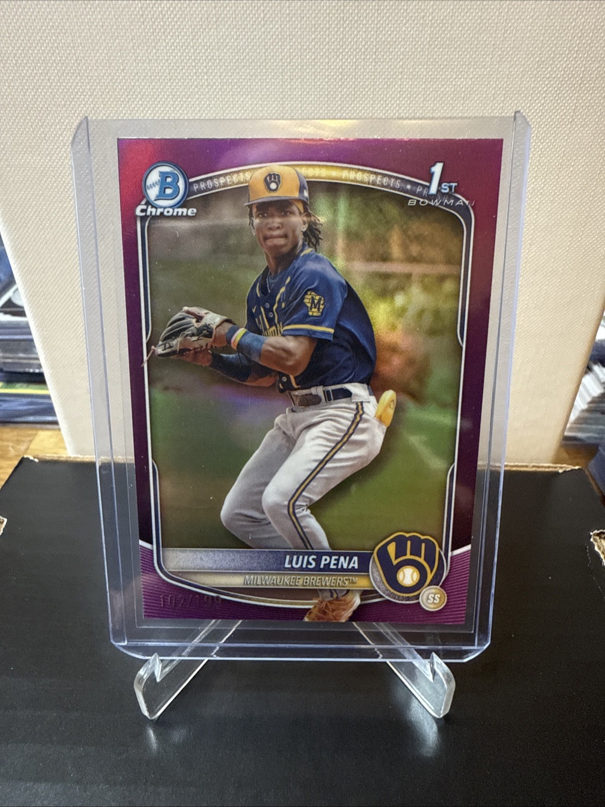 2025 Bowman Chrome Luis Pena Bowman 1st True Fuschia Refractor /199