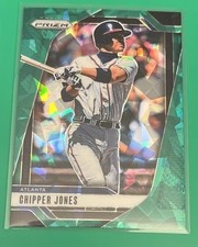 Chipper Jones 2025 Panini Prizm Green Cracked Ice #220 Atlanta Braves