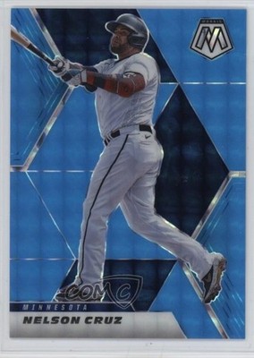 2021 Panini Mosaic Fluorescent Blue Mosaic Prizm /15 Nelson Cruz #192 0hr