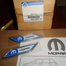 2013-16 DODGE DART 2015-17 CHRYSLER 200 "MOPAR" DECAL EMBLEM PAIR OEM 82213379