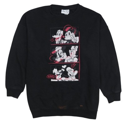 Schwarzer Damenpullover Sweatshirt Größe 10/12 Disney UK-Größe 10/12