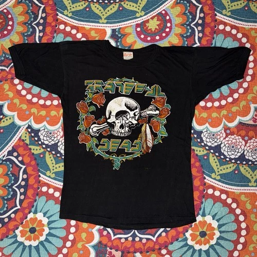 -Grateful Dead Concert T-Shirt Tour C 1970s vintage concert t-shirt, vintage, single stitch, B+ condition