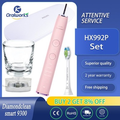 Philips DiamondClean Classic Series HX992P Electric Toothbrush combo Pink No Box
