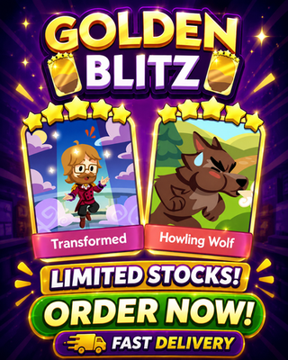 #ad Golden Blitz🔥🔥Transformed amp; Howling Wolf🔥Monopoly Stickers Go🔥⚡ $3.00