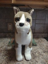 Boxer Dog Plush : Large 15" Tall: Brown/Cream