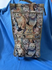 Vintage Rolling Folding Storage Shopping Tapestry Tote Case Bag 70s travel Cats