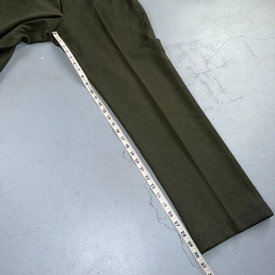 Pantalones de sarga Penneys Towncraft años 60 de colección 33x30 verde años 60 Rockabilly Penn Prest Foto 4 de 4