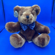 Dan Dee Collectors Choice Teddy Bear Plush Animal Brown Blue Bow tie Nursery 10"