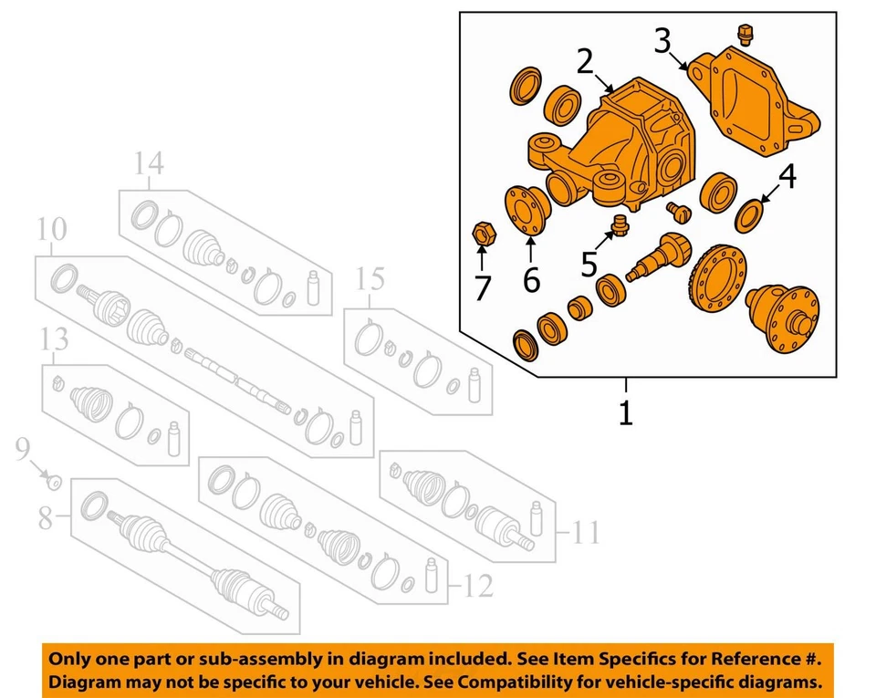 Carrier Rear 3.8L 6 Cylinder Fits 09-11 BORREGO 1876720 Foto 4 de 4